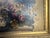 Antique Oil Painting Floral Still Life Roses Flowers Monogrammed Gilt Frame For Sale - Image 4 of 10