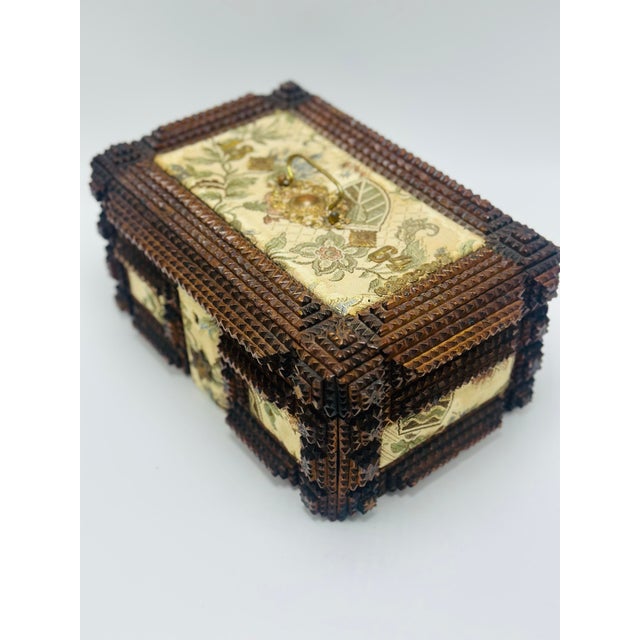 Antique Tramp Art Box For Sale - Image 10 of 12