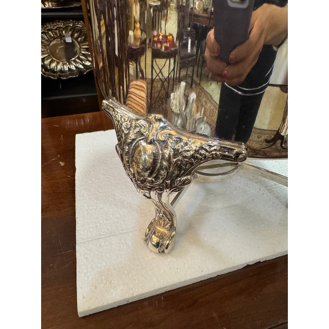 Art Deco Vintage Silverplated Catering Coffee Urn With Lion Feet, Made in France For Sale - Image 3 of 14