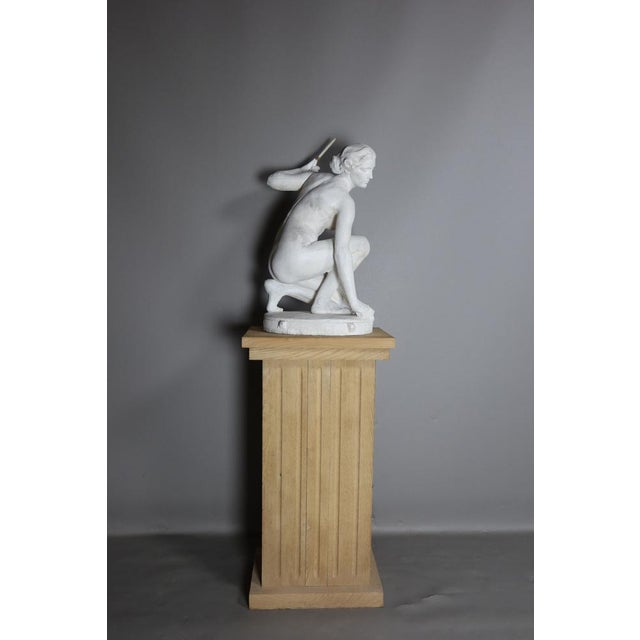 Vintage Oak Pedestal For Sale - Image 6 of 7