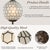 Contemporary Vintage Aloadecor 1-Light 12'' Brass French Vintage Cosatal Glam Chandelier With Natural Capiz Shell Globe Lantern Hanging Light For Sale - Image 3 of 8