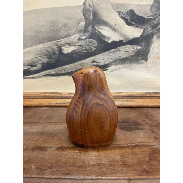 Mid-Century Modern Vintage Decorative Wood Carved Bird Coin Collector by Deborah Bump For Sale - Image 3 of 7