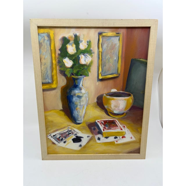 Miele 93’ signed acrylic orignal art Framed in a solid raw wood frame Ready to hang!