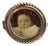 Antique Petite 10k Round Baby Sepia Portrait Pin For Sale