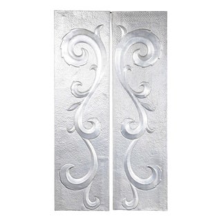Large Decorative Wall Panels, 1940s, Set of 2 For Sale