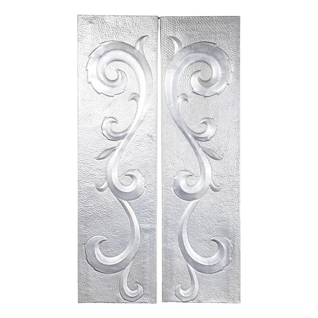 Large Decorative Wall Panels, 1940s, Set of 2 For Sale