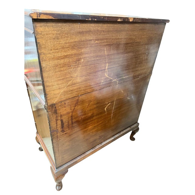 Mid Century Drop Front Cocktail Cabinet Dry Bar For Sale - Image 10 of 14
