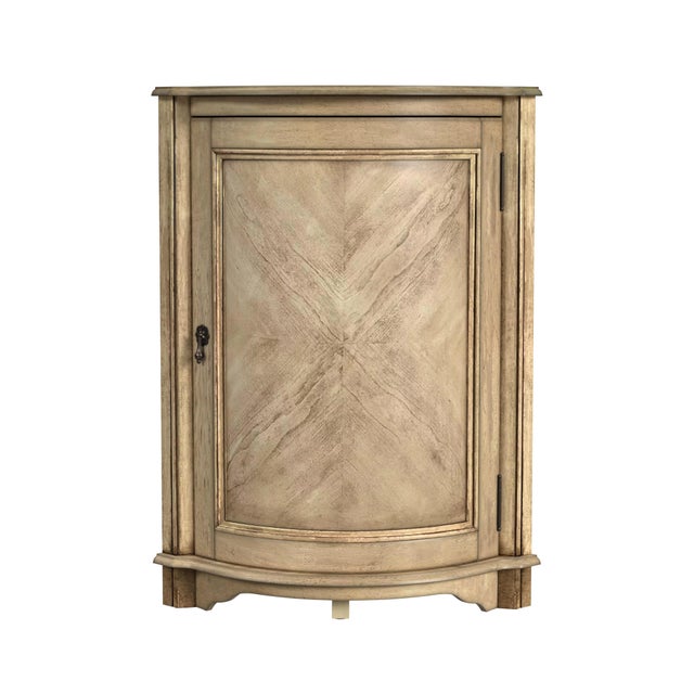Traditional Durham Corner Cabinet, Beige For Sale - Image 3 of 7