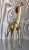 Vintage Hollywood Regency Brass Giraffe Sculpture For Sale - Image 4 of 13
