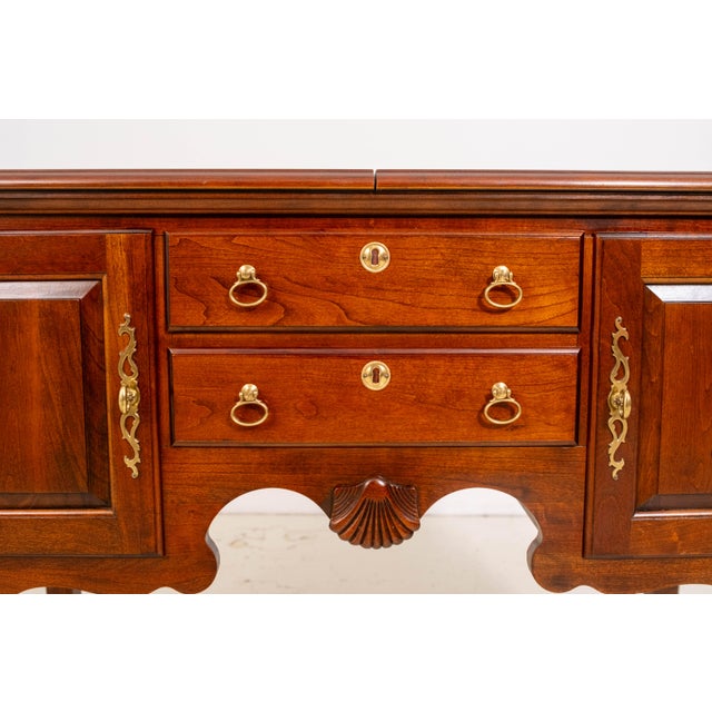 Pennsylvania House Queen Anne Cherry Flip Top Server Sideboard For Sale - Image 11 of 18