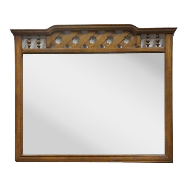 Sumter Cabinet Co. Solid Oak Mediterranean Style 48" Mirror For Sale