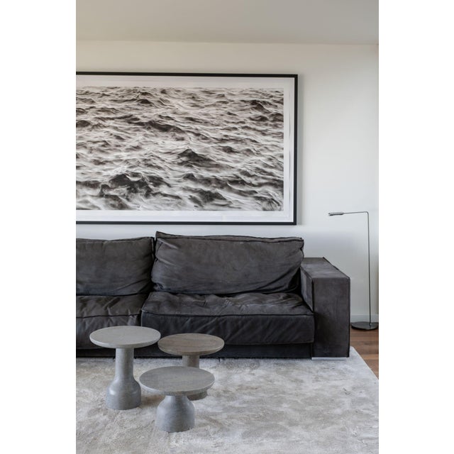 Peso Minimalist Round Side Table in Limestone by Depping & Jørgensen For Sale - Image 6 of 9