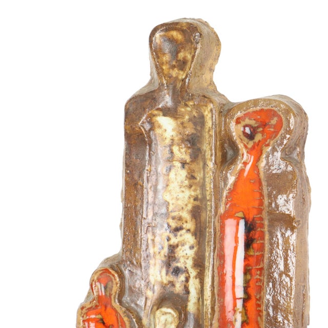 Perignem Vintage Earthenware Wall Sculpture from Perignem, 1950s For Sale - Image 4 of 15