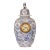 Antique Delft Vase Clock, Blue White Chinoiserie Vase Kangxi Style, Foo Dog Finial For Sale