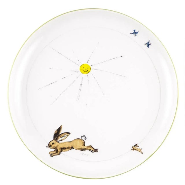 Brown Porcelain Collection Plate from Litolff, 1946 For Sale - Image 9 of 11
