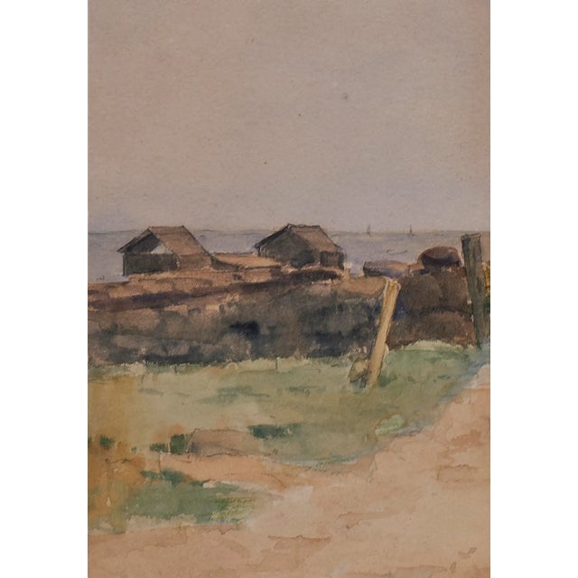 Watercolor Landscape Painting Signed J H Twachtman (1853-1902) For Sale - Image 4 of 8