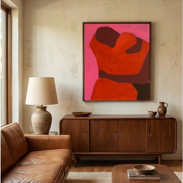 Bodasca, Close to You, Orange Version, 2026, Acrylic on Canvas For Sale - Image 6 of 8
