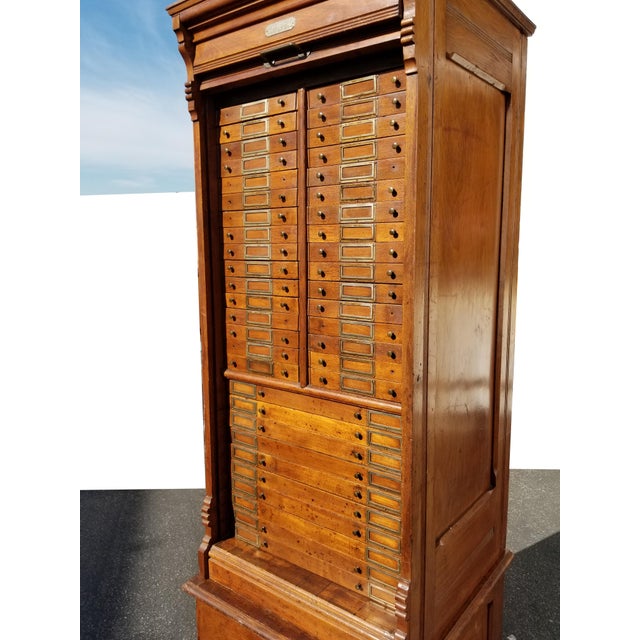 Antique Roll Top File Cabinet By A B Dick Co Chicago Farmhouse