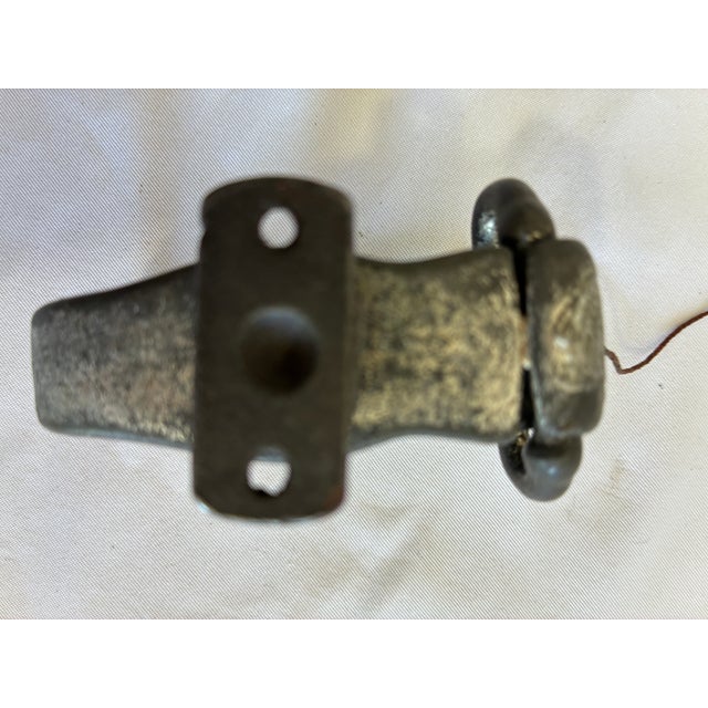 Vintage Metal Swivel Hook Industrial Farm Decor For Sale - Image 4 of 8