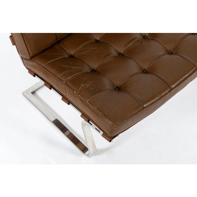 Pair Vintage Brown Tugendhat Lounge Chairs by Mies Van Der Rohe for Knoll 1960s For Sale - Image 10 of 17