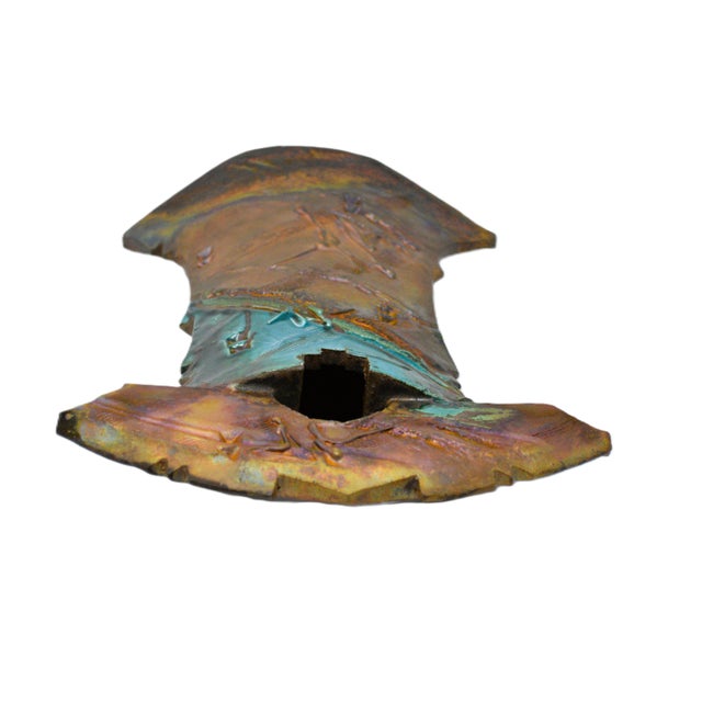Signed Raku Pottery Abstract Sculptural Art Vase For Sale In Cincinnati - Image 6 of 13