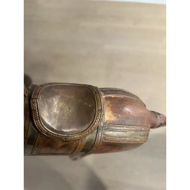 Early 20th Century Imported Chinese Carved Horse Figurine With Vintage Brass Details. For Sale - Image 5 of 12