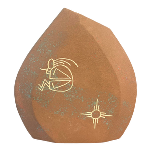Vintage Southwestern Native American Style Ceramic Vase With Kokopelli Motif