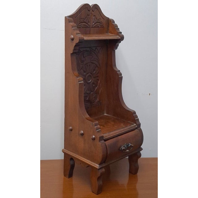 Pair 19th Century Eastlake Style Carved Mahogany Diminutive Side Tables For Sale - Image 9 of 14