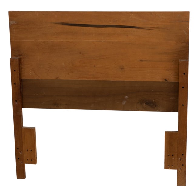 Wood Pair Vintage Twin Rattan Headboards W/ Bamboo Style Wood Trim 40" - Combine for King For Sale - Image 7 of 13