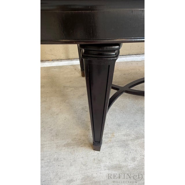 Late 20th Century Neoclassical Zebrawood Inlaid Ebonized Dining Table, Attributed to Ralph Lauren for Henredon For Sale - Image 11 of 17