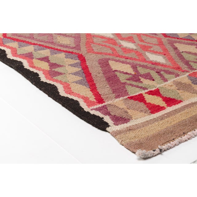 Turkish Mid 20th Century Handwoven, Vegetable Dye, One-of-a-Kind, Anatolian Kilim For Sale - Image 3 of 10