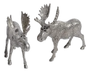 St. Anton Pewter Moose Design Salt & Pepper Shaker