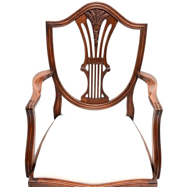 Vintage Shield Back Dining Chairs, 1930, Set of 8 For Sale - Image 10 of 12