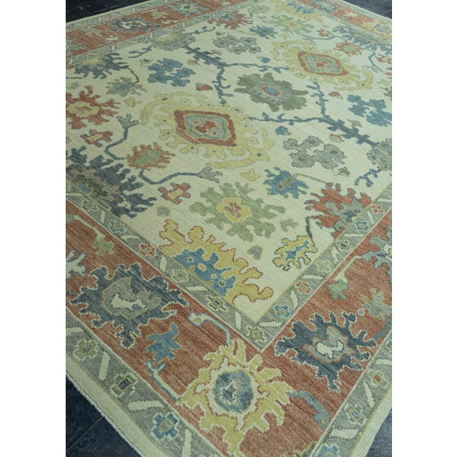 Turkish Oushak Rug 9'5" x 12'7" #20144 For Sale In Houston - Image 6 of 8