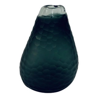 Baker Modern Large Textured Frosted Smoked Glass Addison Vase For Sale