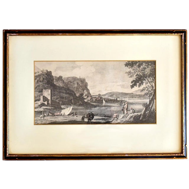 18th Century Engraving of a Marco Ricci Landscape by Giovanni Volpato For Sale