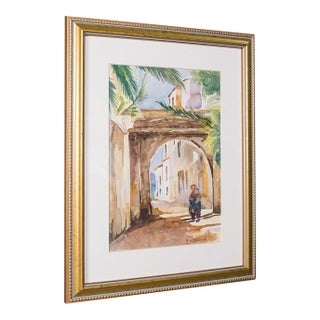 Vintage Watercolour Painting, Turkey, English School, Art, Picture, Fa Dolding For Sale