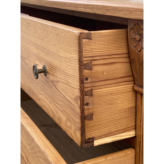 Pine Chest of Three Drawers, Germany For Sale - Image 9 of 14