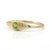 Contemporary Green Peridot Marquise Signet Ring | 18k Yellow Gold Plated Eye Solitaire Band | August Birthstone Ring Us 7 For Sale - Image 3 of 3