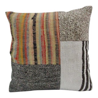Handmade Patchwork Turkish Kilim Pillow Cover For Sale