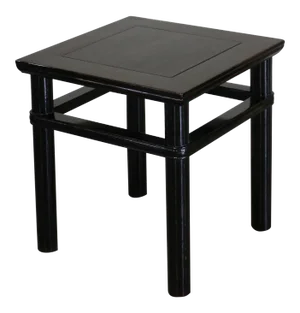 Late 20th Century Black Lacquer Stool
