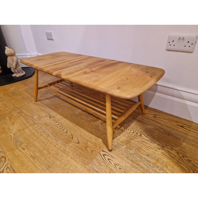 Mid-Century 459 Windsor Plank Coffee Table with Magazine Rack from Ercol, 1970s For Sale - Image 6 of 13