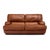 A handsome Italian two-seat sofa from the 1970s, upholstered in beautifully aged cognac leather with a rich, warm patina....