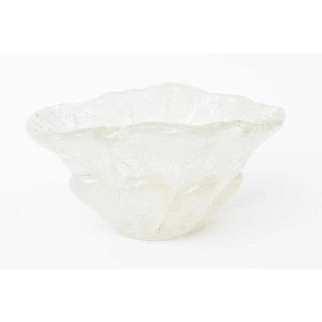 Vintage Archimede Seguso Murano White Cased Pulegoso Glass Vase or Bowl 1950's For Sale - Image 9 of 9