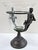 Figurative Vintage Baroque Style Case Glass Bowl With Dual Figurative Metal Handles and Stand For Sale - Image 3 of 14