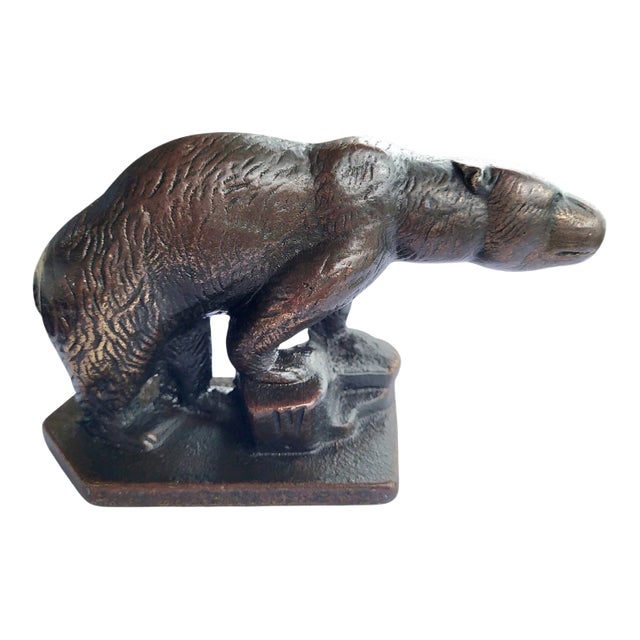Arts & Crafts Bronze Grizzly Bear Statue C. 1910 - California Bear For Sale