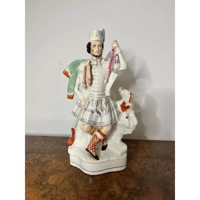 Large Antique Victorian Staffordshire Figure, 1880s For Sale - Image 4 of 6