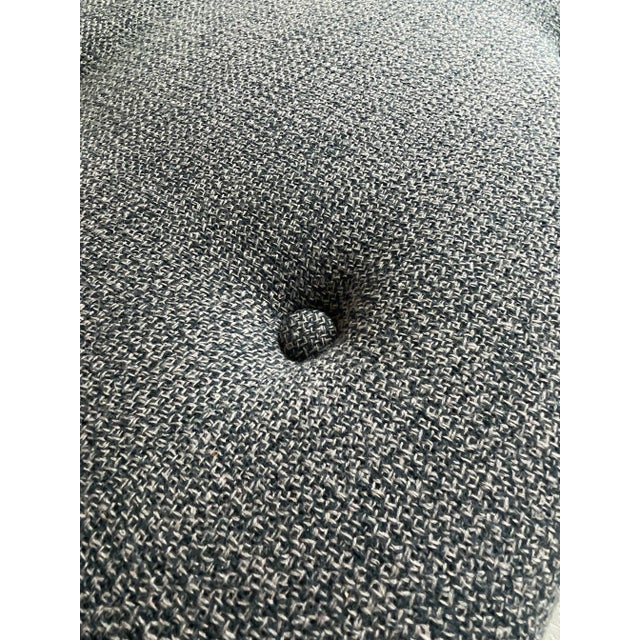 1980s Large Rustic Turned Leg Tufted Bench For Sale - Image 11 of 12