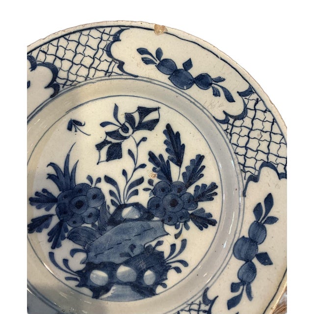 Asian Delft Plate, Circa 1765 For Sale - Image 3 of 5