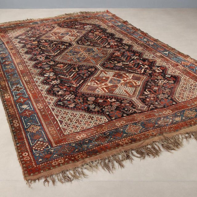 Middle Eastern Shiraz Rug For Sale - Image 9 of 9